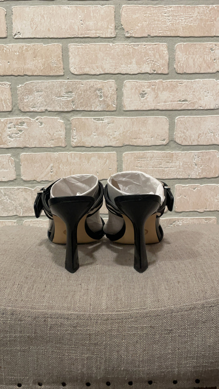 BLACK/WHITE HEELS (NEW) $188