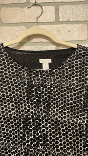 BLACK/WHITE TIERED TOP $79