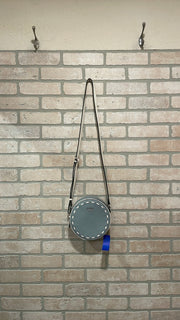 BLUE ROUND PURSE W/WALLET $138