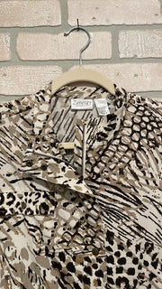 ANIMAL PRINT METALLIC JKT $129