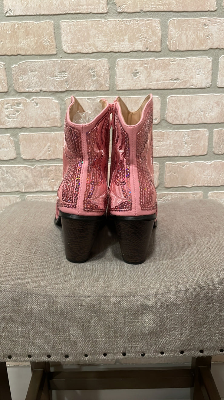 PINK SPARKLY BOOTS (NEW) $165