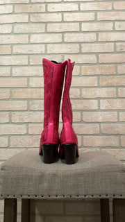 PINK TALL SEQUIN BOOTS-NEW$189