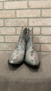 SILVER SPARKLY BOOTS -NEW $165