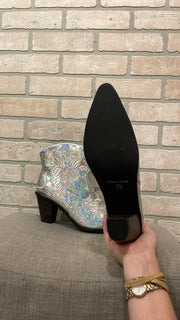 SILVER SPARKLY BOOTS -NEW $165