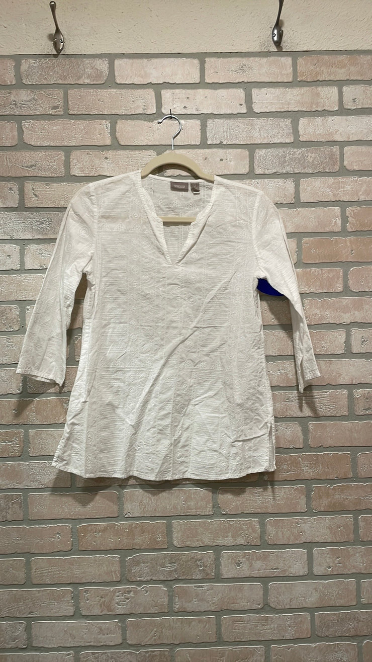 WHITE 3/4 SLEEVE TOP $89