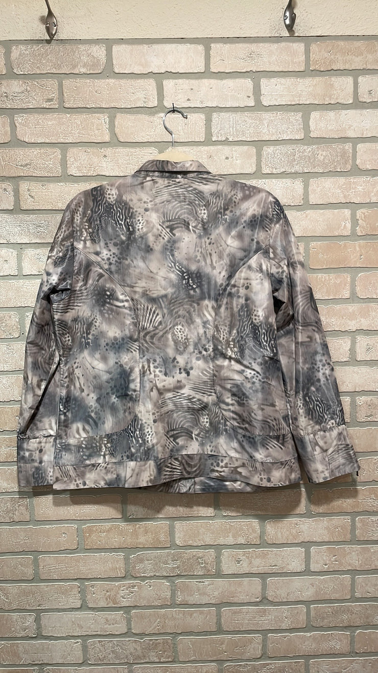 GRAY ANIMAL PRINT JACKET $129