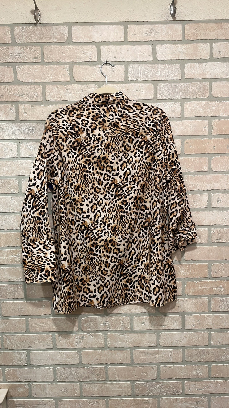 CHEETAH LONG SLEEVE SHIRT $89