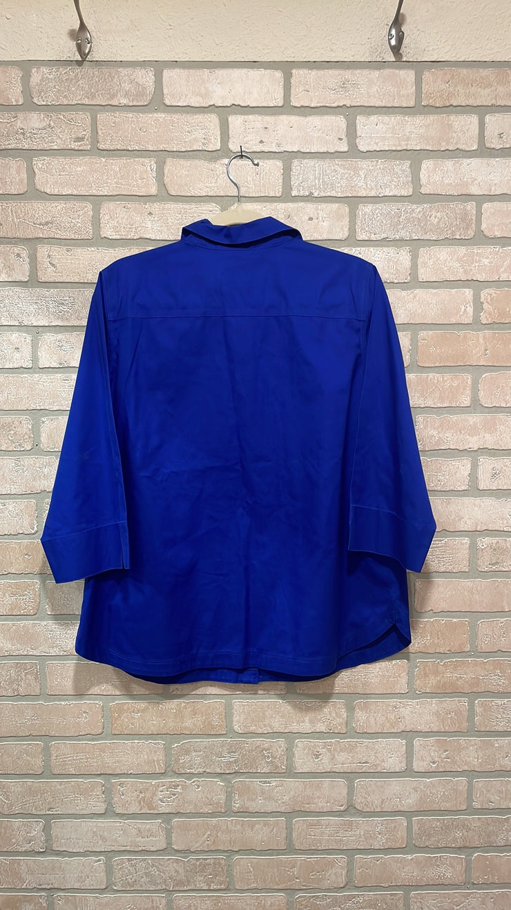 ROYAL BLUE NO IRON SHIRT $89