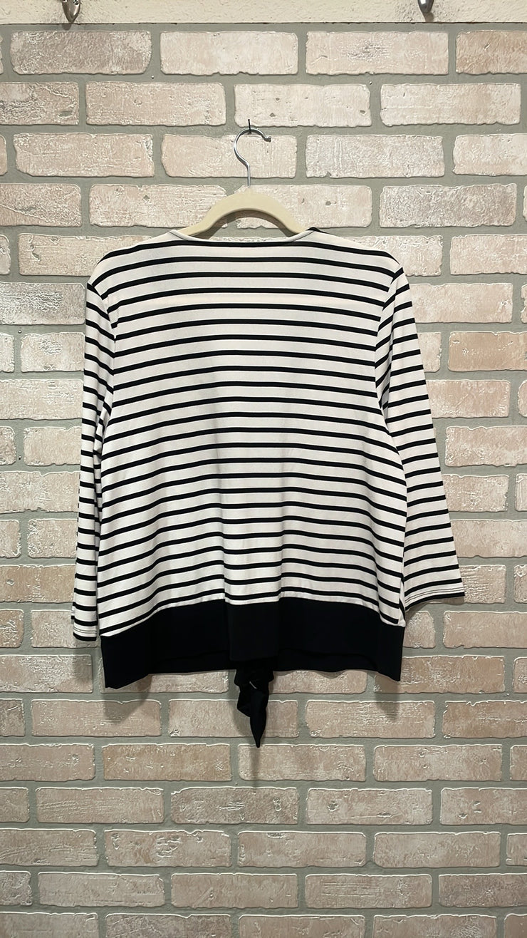 BLACK/WHITE STRIPED TOP $89