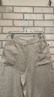 TAN 100% LINEN WIDE PANTS$109