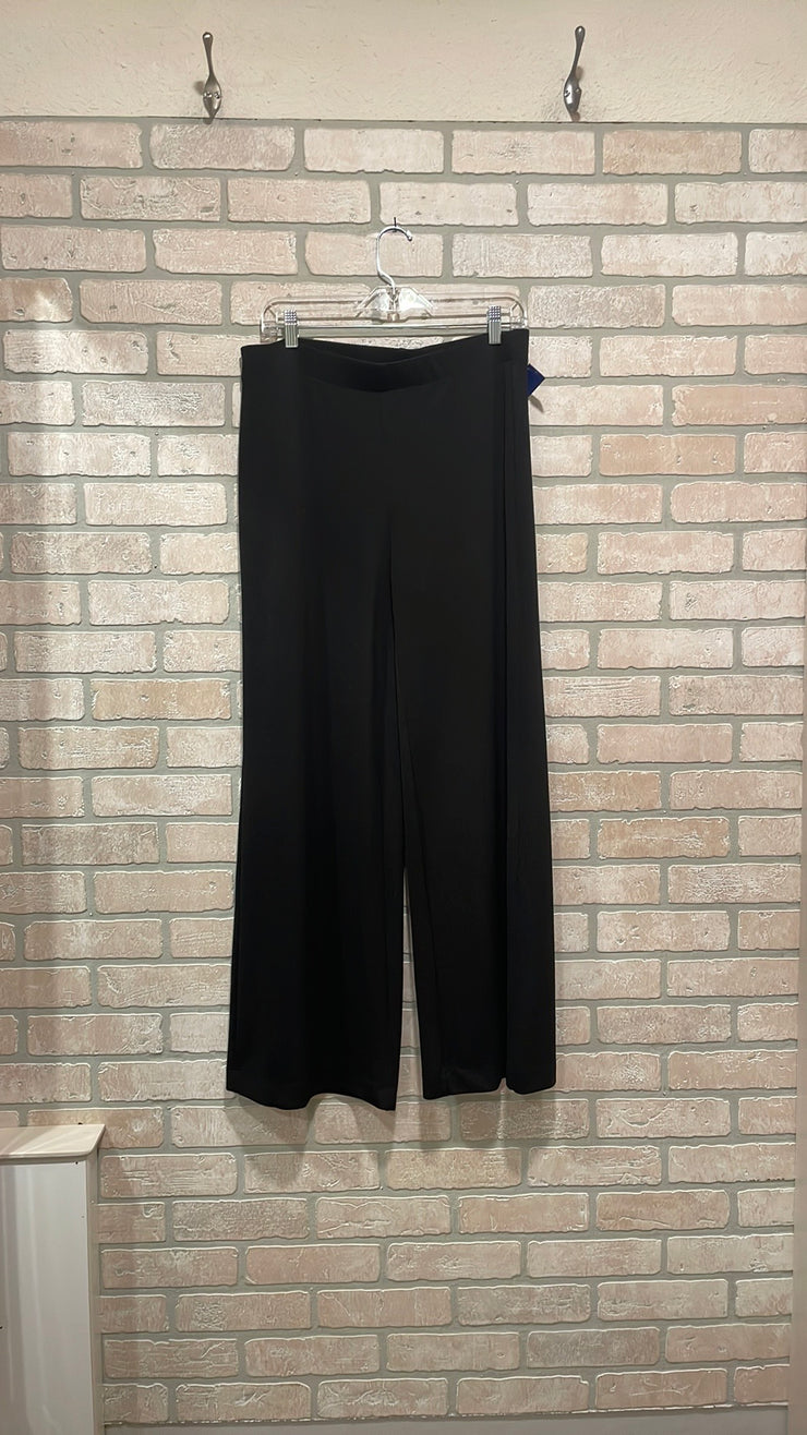 BLACK WIDE LEG STRETCH PANT$99