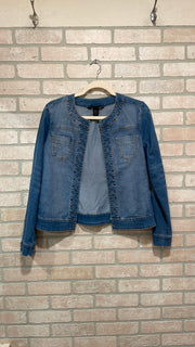 BLUE DENIM STUDED JACKET $69