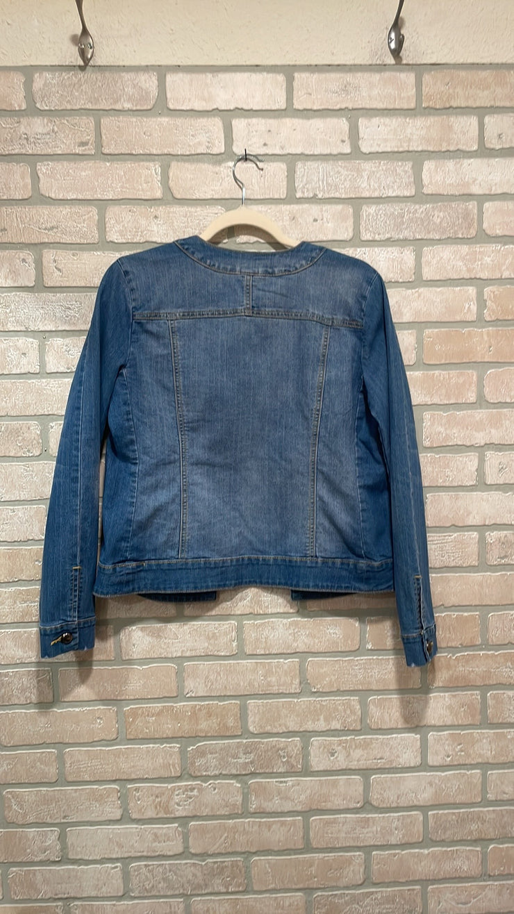 BLUE DENIM STUDED JACKET $69