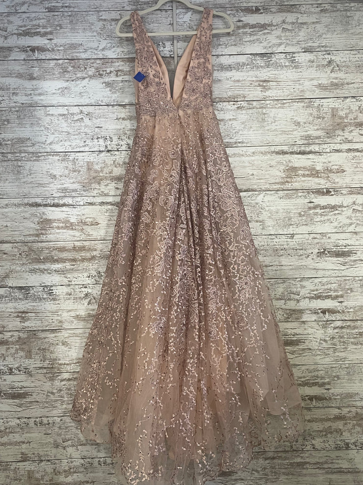 BLUSH/FLORAL SPARKLY A LINE