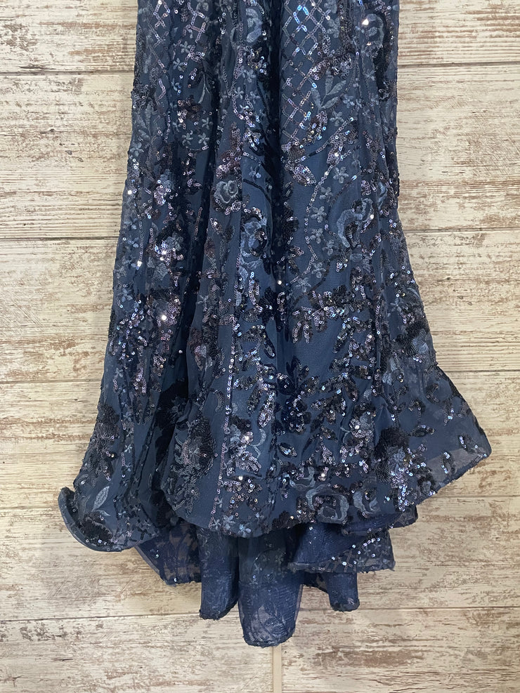 NAVY SPARKLY LONG DRESS (NEW)