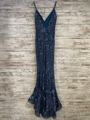 NAVY SPARKLY LONG DRESS (NEW)