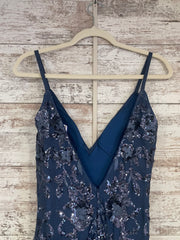 NAVY SPARKLY LONG DRESS (NEW)