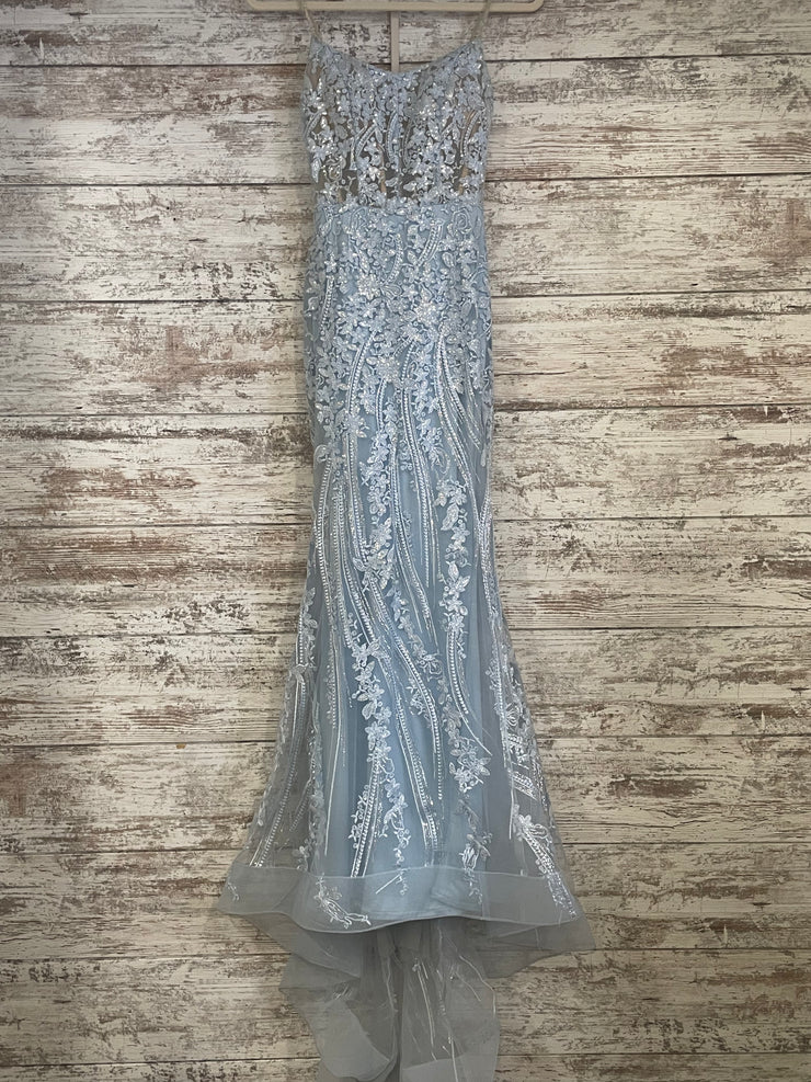 BLUE/FLORAL MERMAID GOWN
