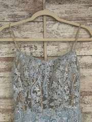 BLUE/FLORAL MERMAID GOWN