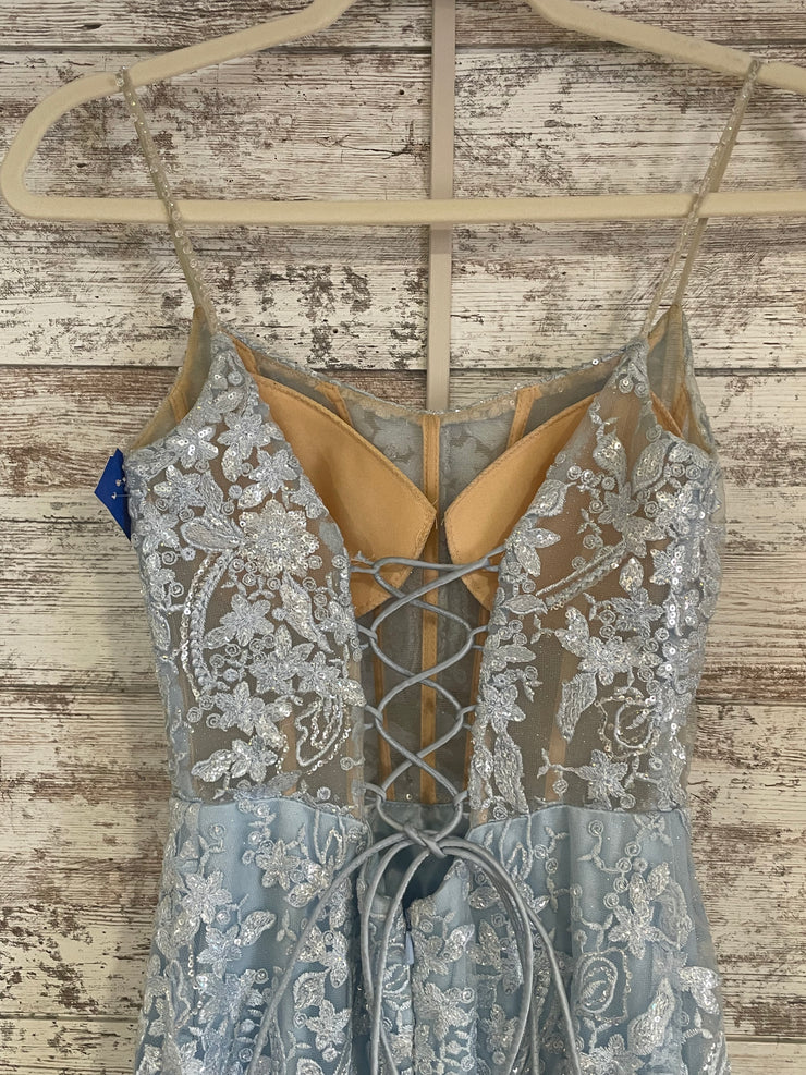 BLUE/FLORAL MERMAID GOWN