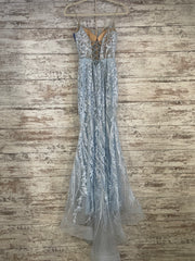 BLUE/FLORAL MERMAID GOWN