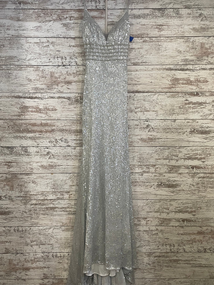 SILVER SPARKLY LONG DRESS