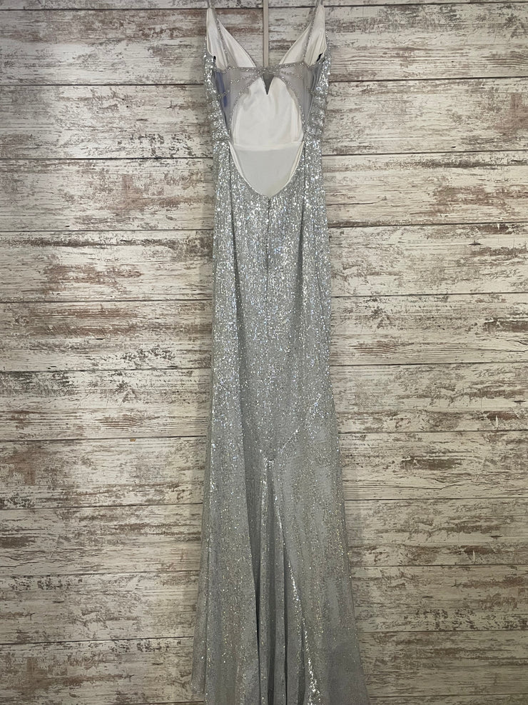 SILVER SPARKLY LONG DRESS