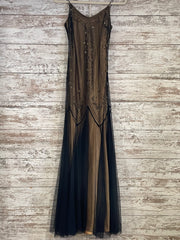 GOLD/BLACK VINTAGE DRESS