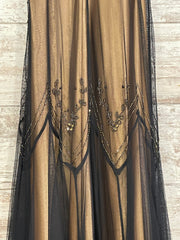 GOLD/BLACK VINTAGE DRESS