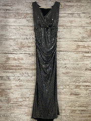 BLACK/SILVER LONG DRESS $1495