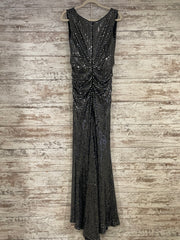 BLACK/SILVER LONG DRESS $1495