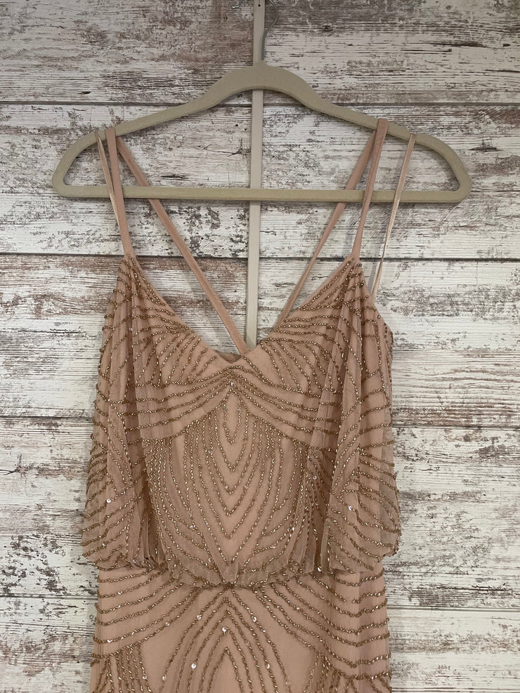 PINK/GOLD BEADED DRESS (NEW)