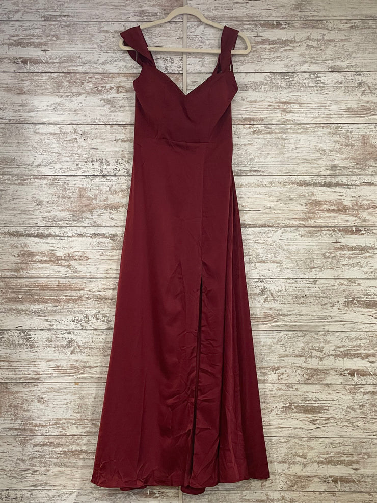 BURGUNDY LONG DRESS (NEW)