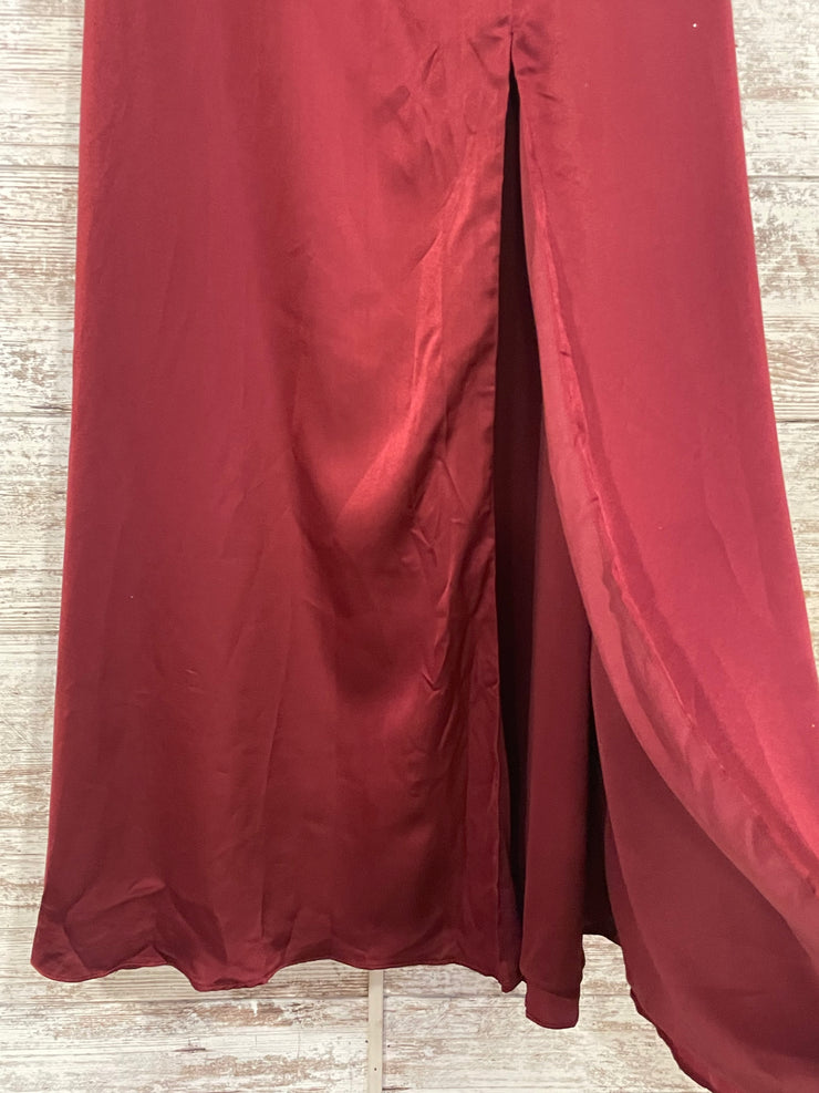 BURGUNDY LONG DRESS (NEW)