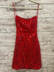 RED SPARKLY SHORT DRESS