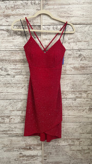 RED SPARKLY SHORT DRESS