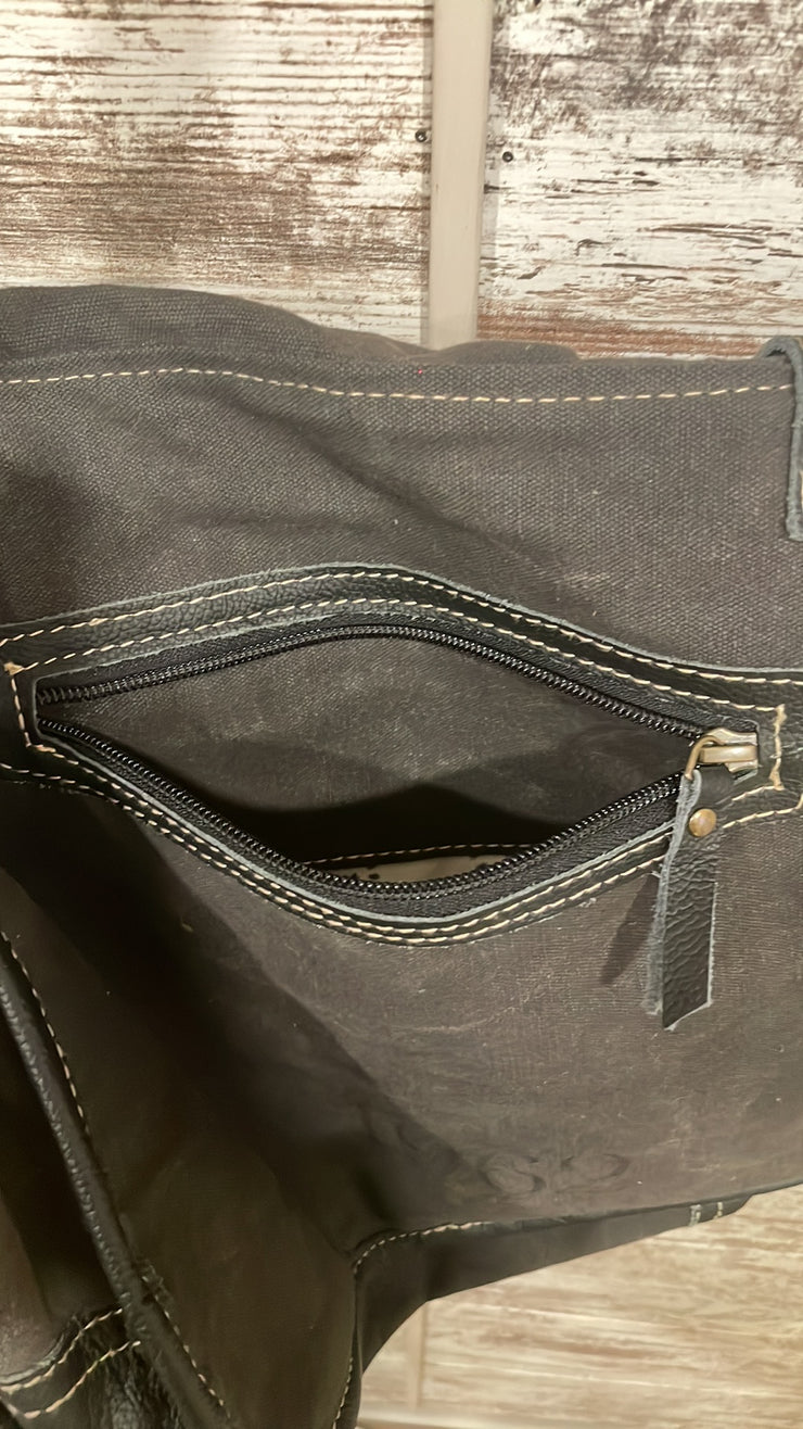 BROWN/TAN MESSENGER BAG $120