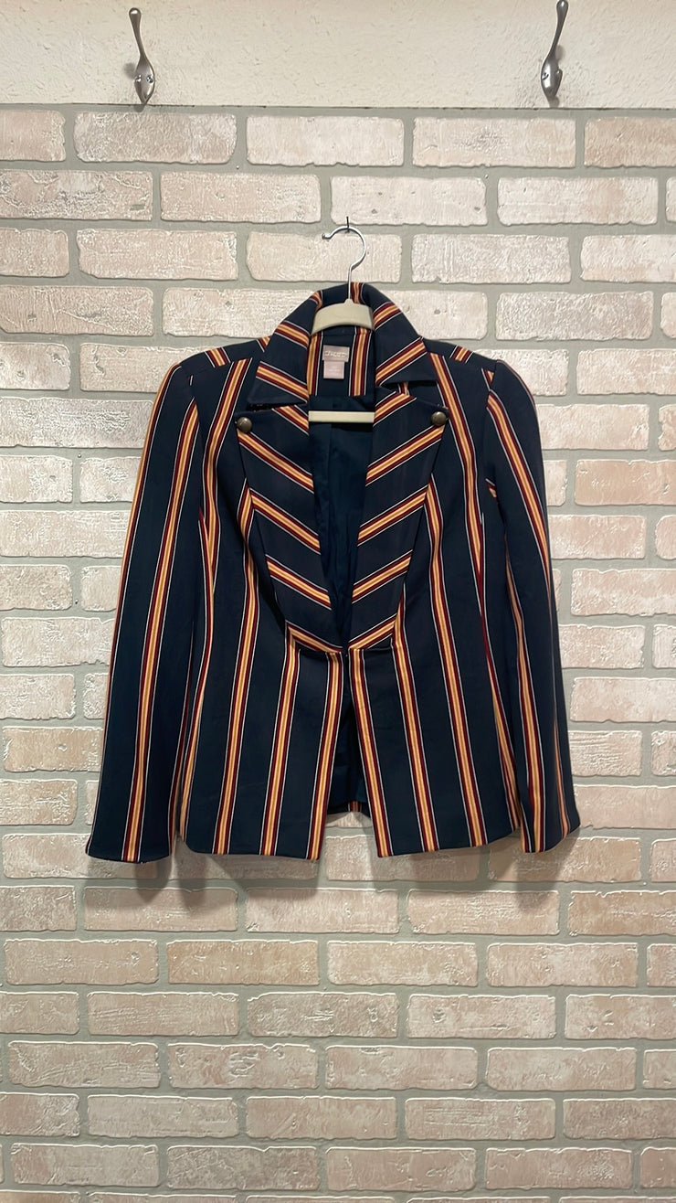 NAVY/YELLOW STRIPED JACKET$129