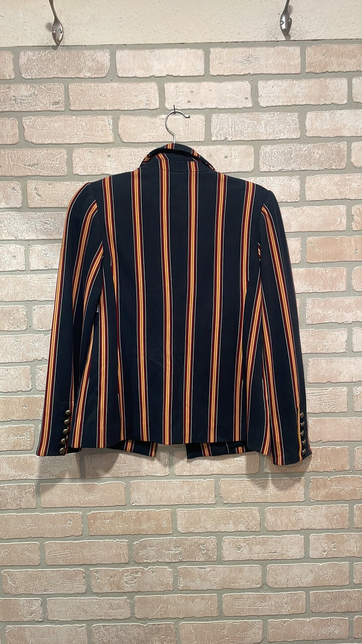 NAVY/YELLOW STRIPED JACKET$129