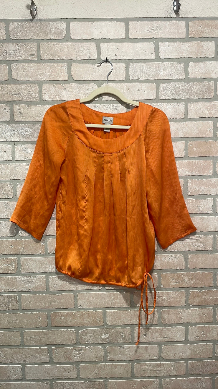 ORANGE LONG SLEEVE BLOUSE $69