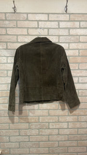 GREEN SUEDE LEATHER JACKET$149