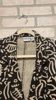 BLACK/TAN 100% COTTON JKT $99