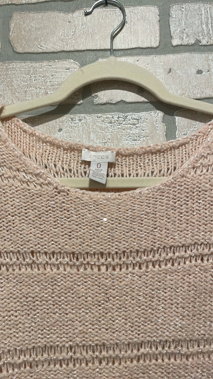 PINK/METALLIC SWEATER $109