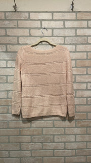 PINK/METALLIC SWEATER $109
