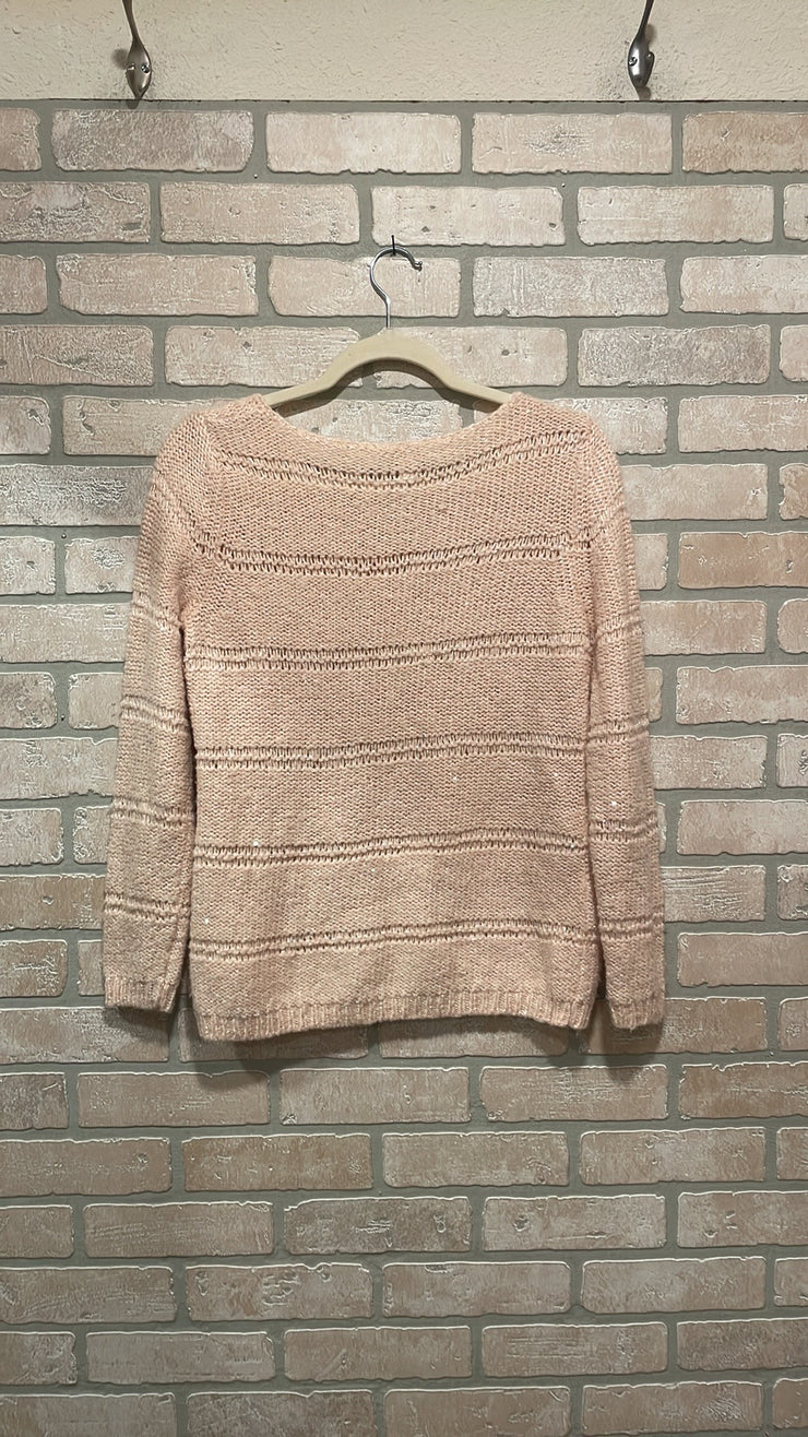 PINK/METALLIC SWEATER $109