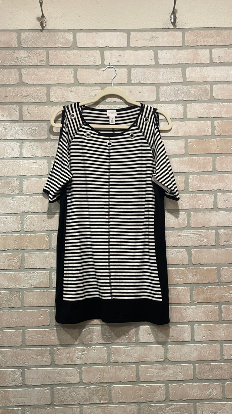 BLACK/WHITE TOP $89