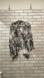 TAN/GRAY OPEN CARDIGAN $99