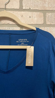 TEAL LONG SLEEVE TOP-NEW $89