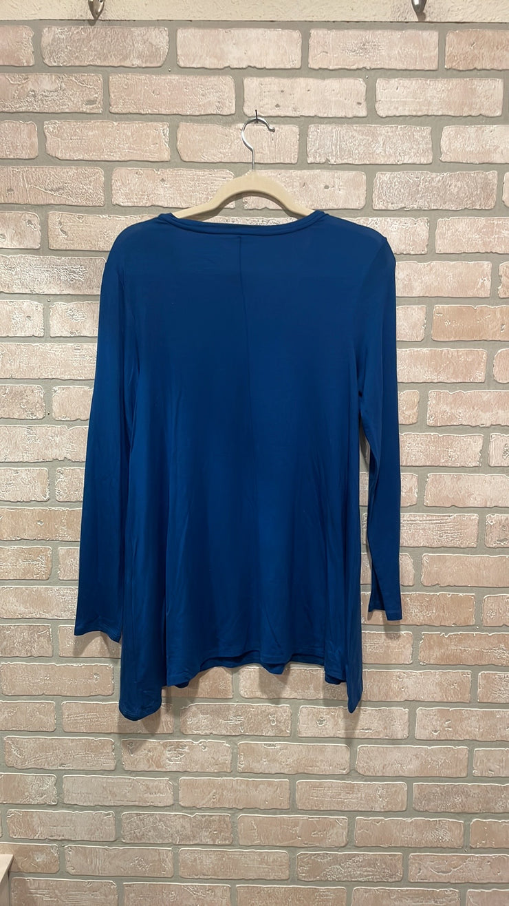TEAL LONG SLEEVE TOP-NEW $89