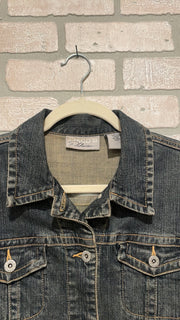 BLUE DISTRESSED DENIM JKT $149